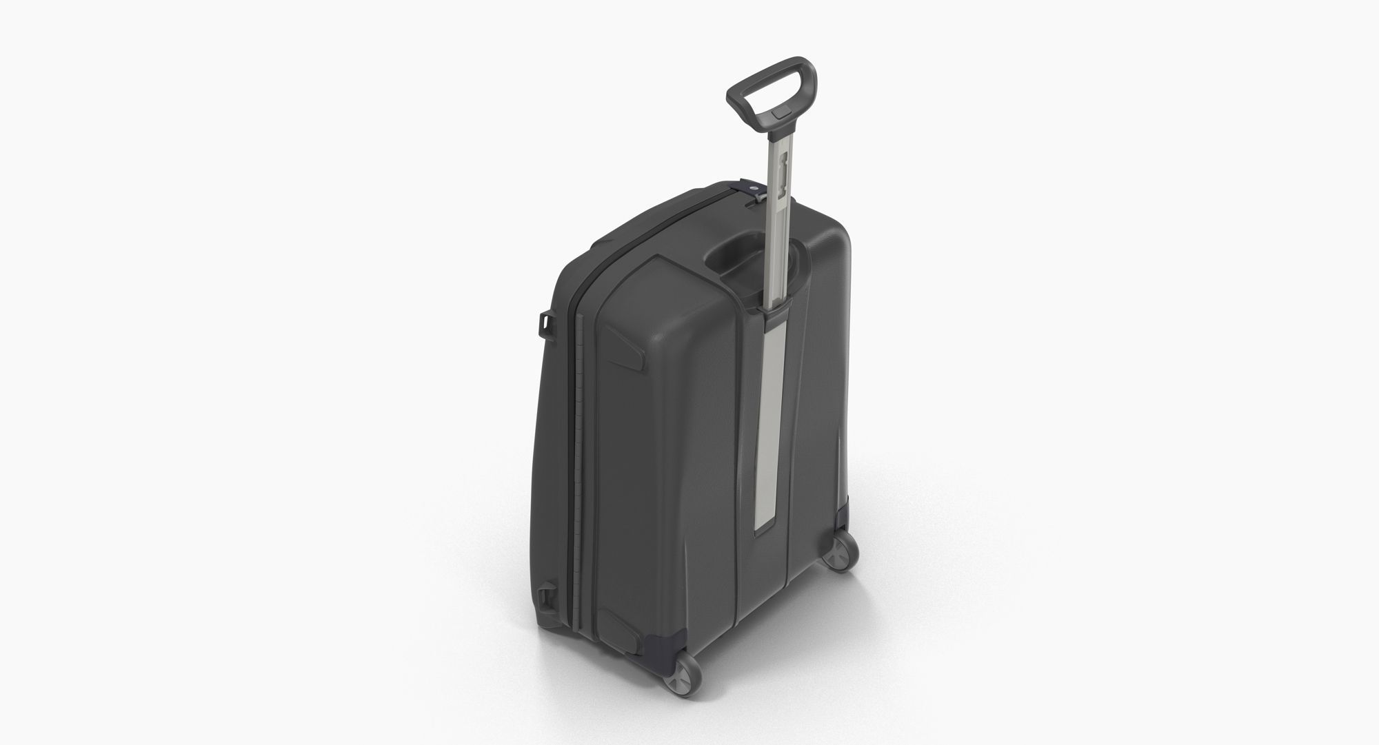 Suitcase Black Generic Low-poly 3D model_8