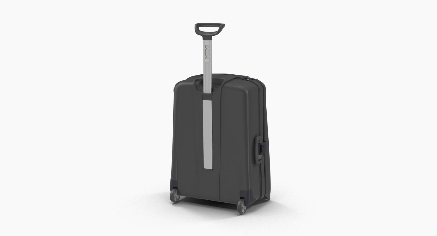 Suitcase Black Generic Low-poly 3D model_18