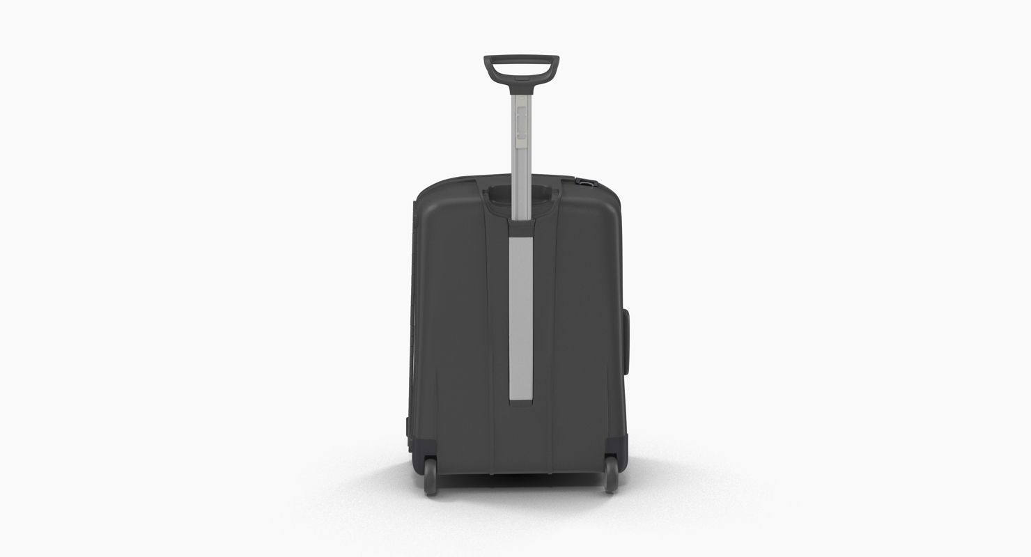 Suitcase Black Generic Low-poly 3D model_19
