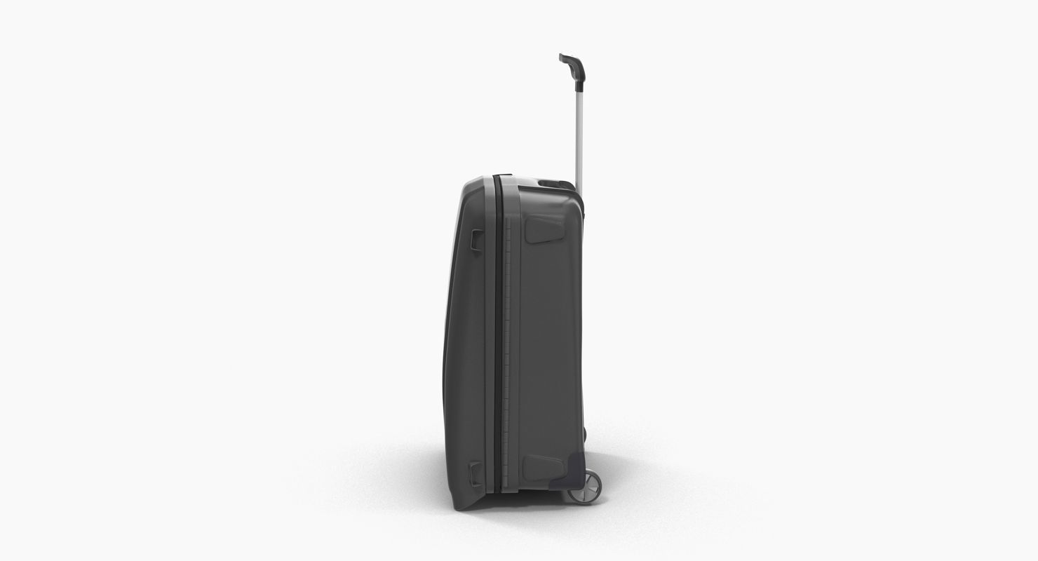 Suitcase Black Generic Low-poly 3D model_22