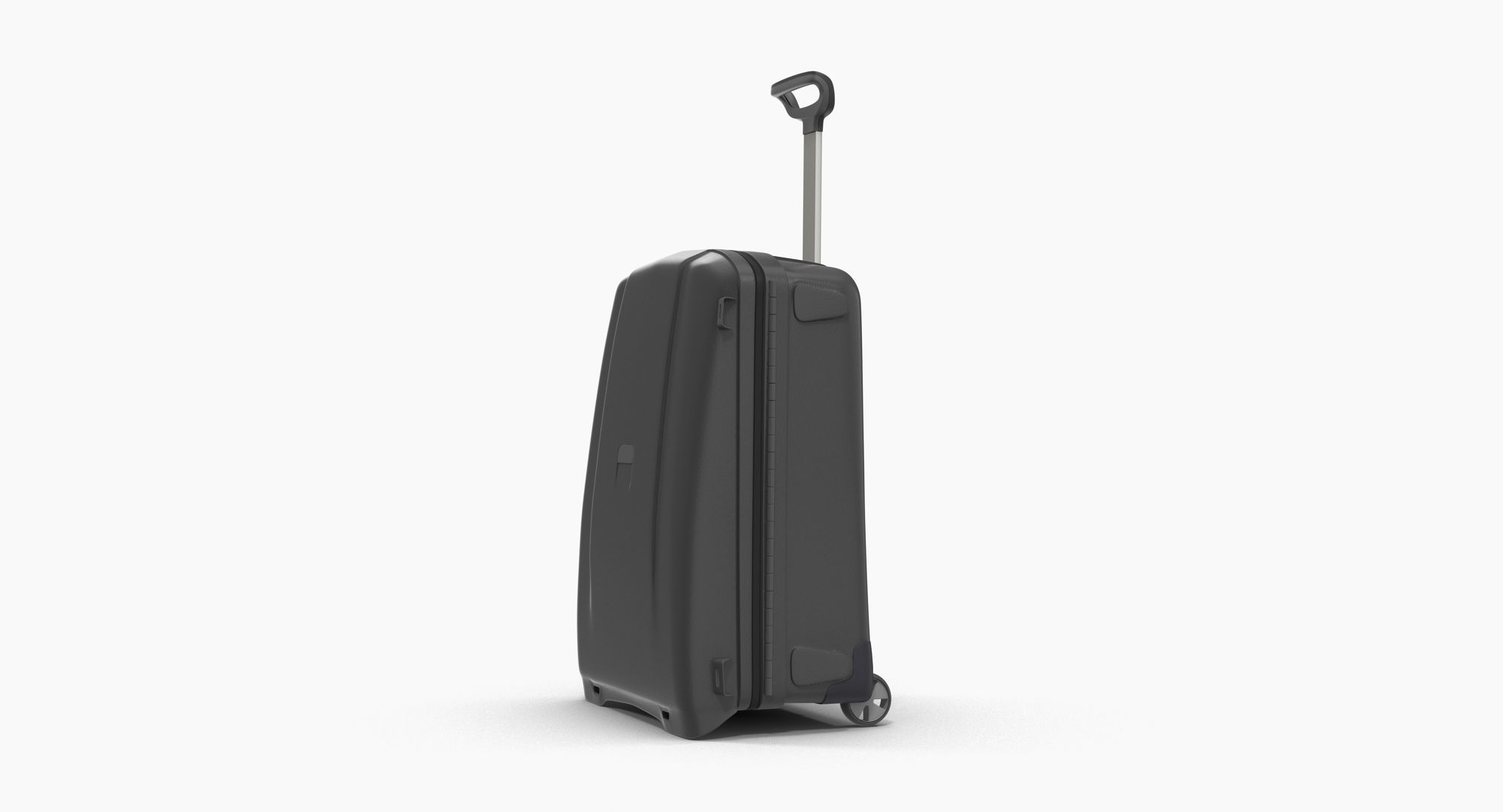Suitcase Black Generic Low-poly 3D model_5