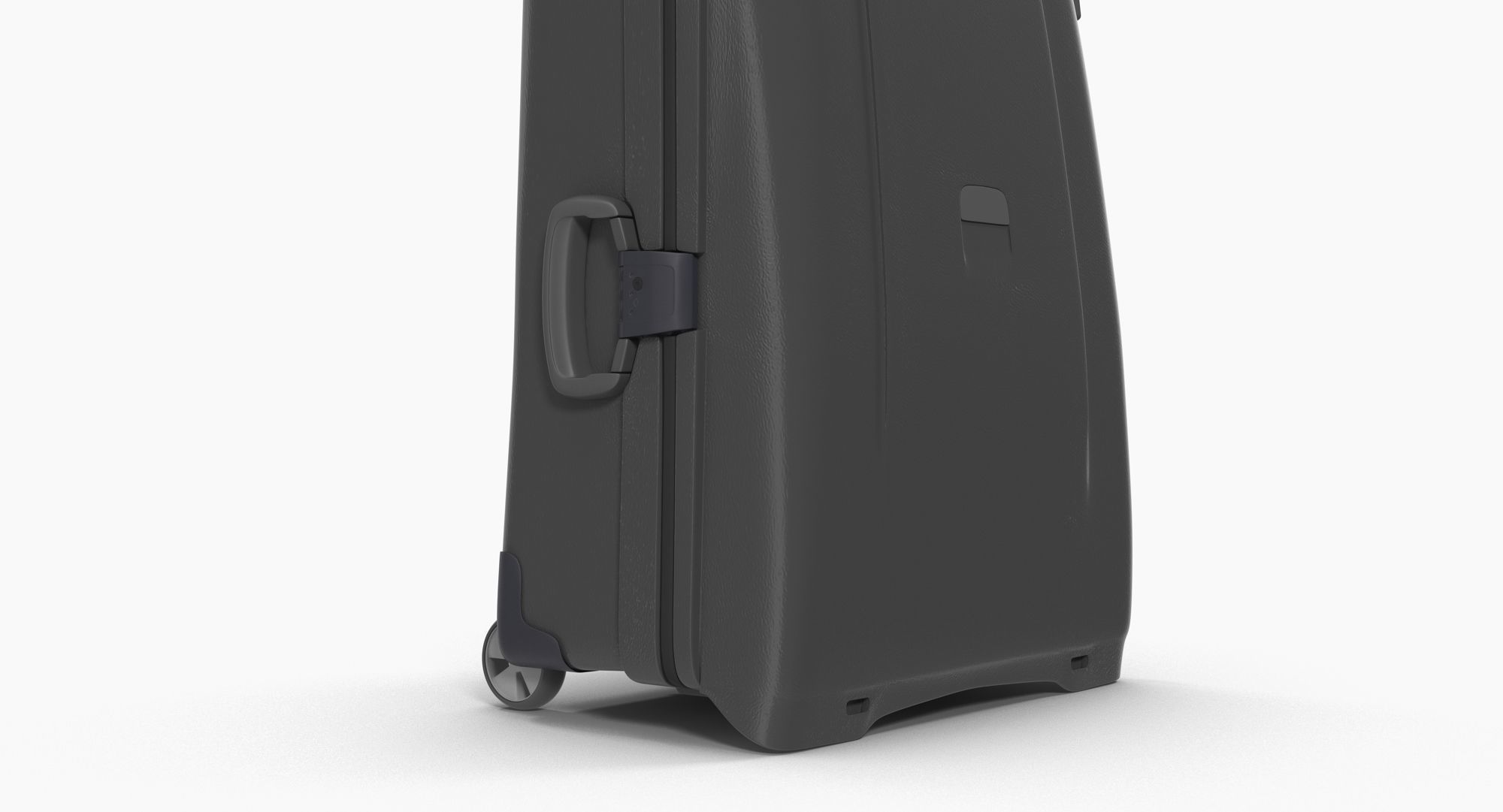 Suitcase Black Generic Low-poly 3D model_9