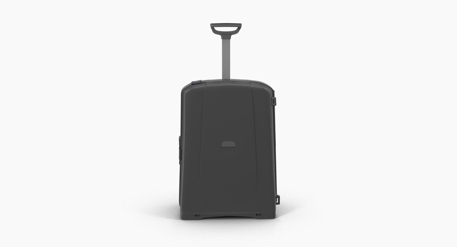 Suitcase Black Generic Low-poly 3D model_13