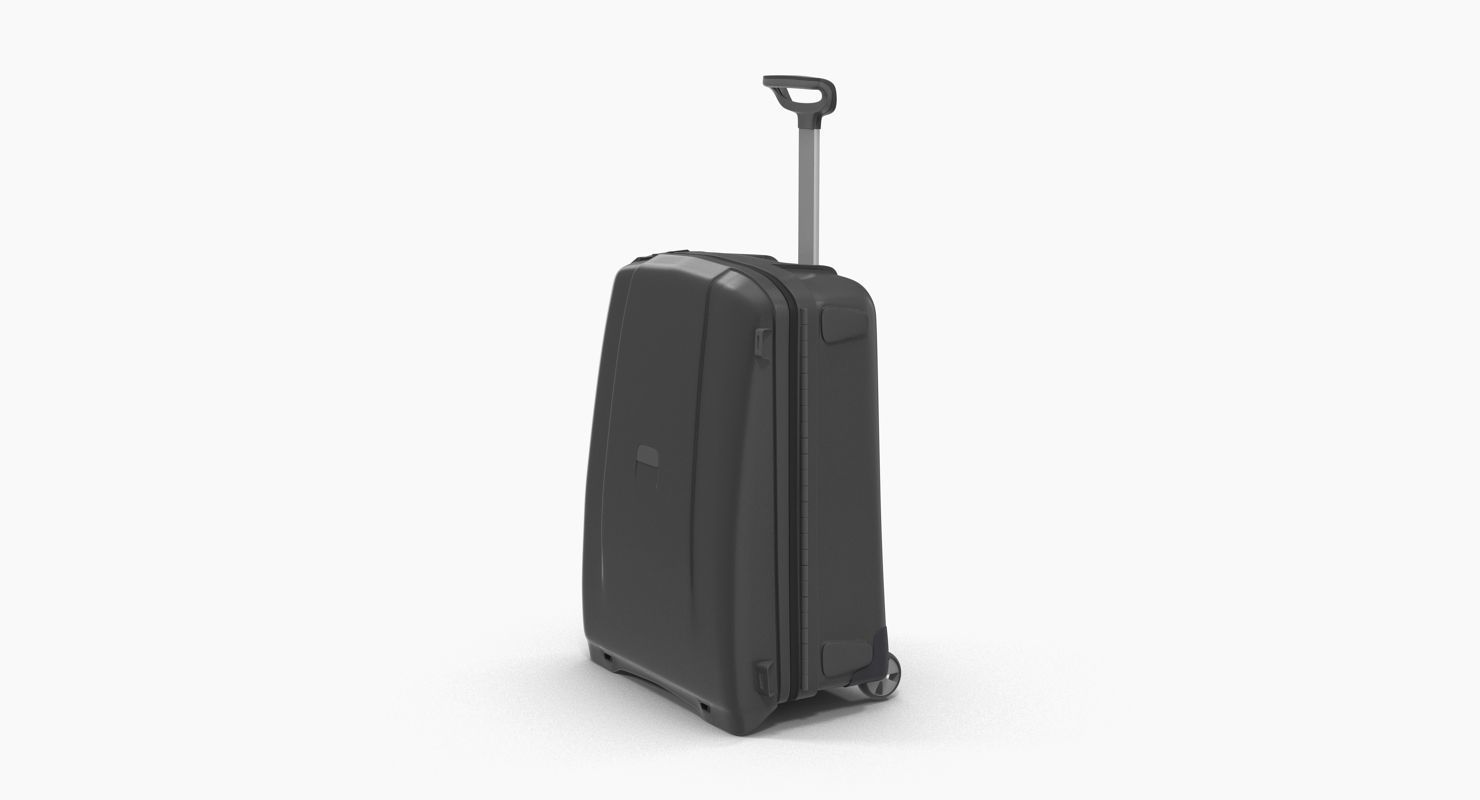 Suitcase Black Generic Low-poly 3D model_23