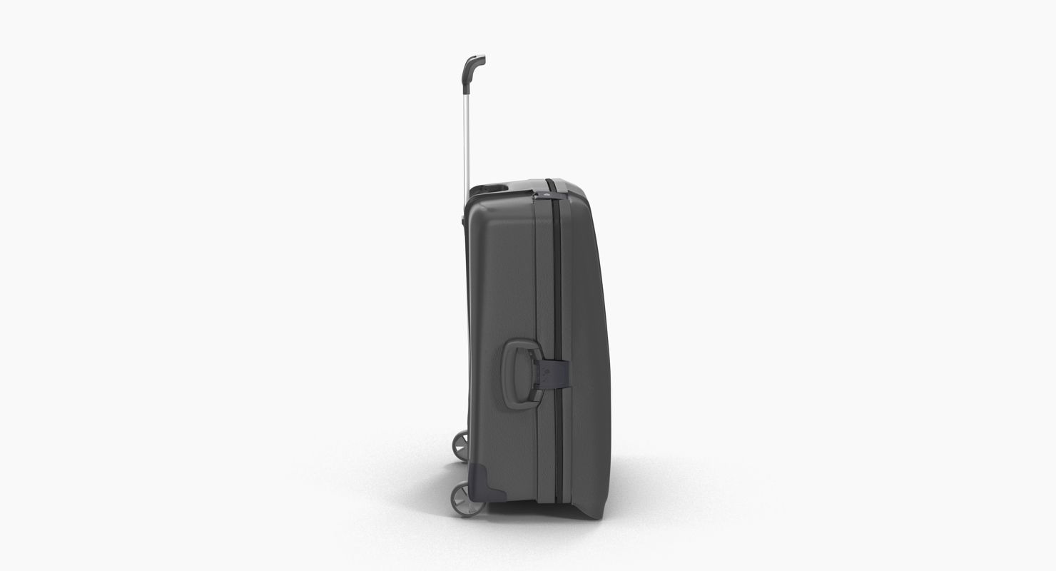 Suitcase Black Generic Low-poly 3D model_16