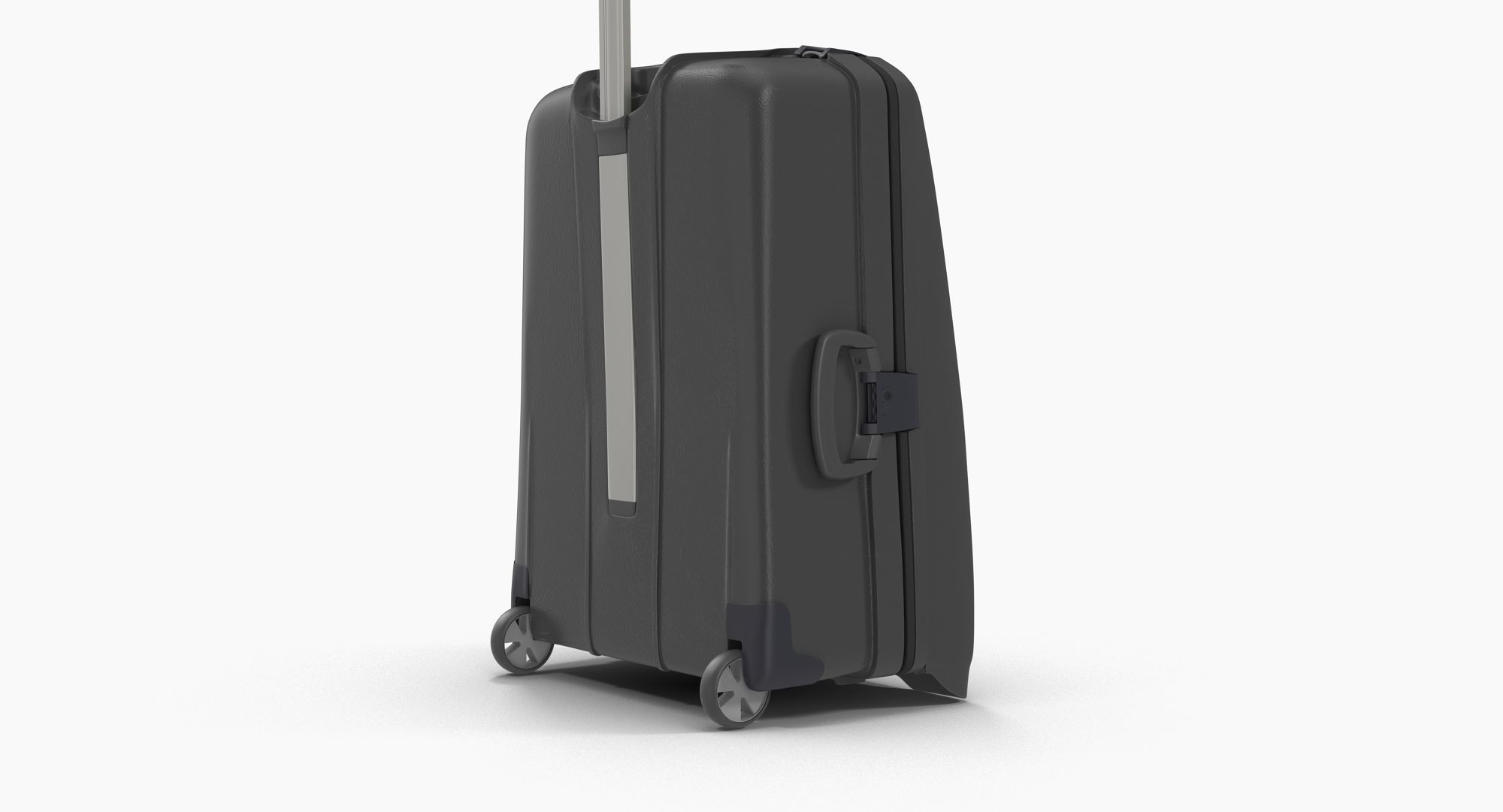 Suitcase Black Generic Low-poly 3D model_7