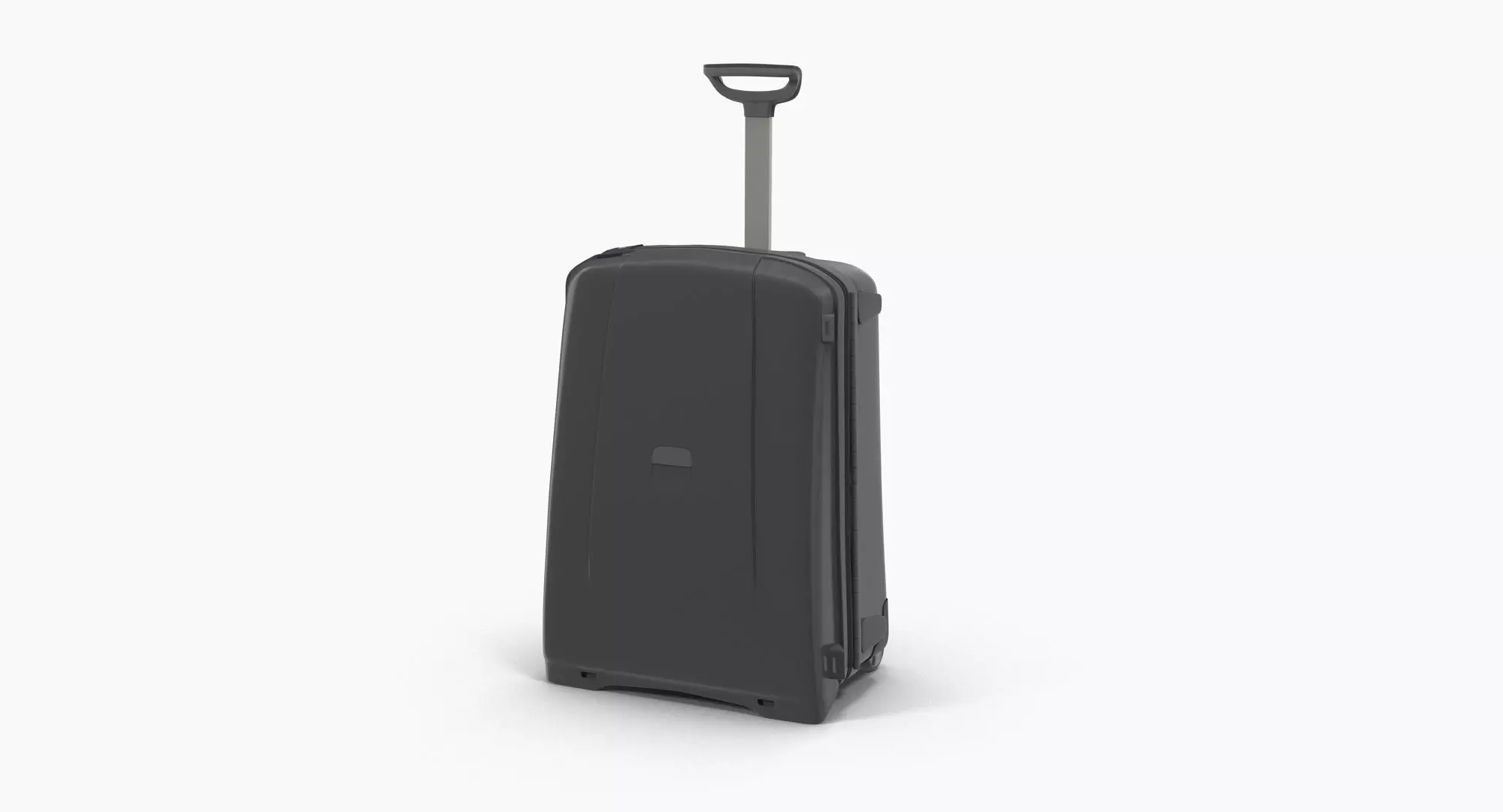 Suitcase Black Generic Low-poly 3D model_0