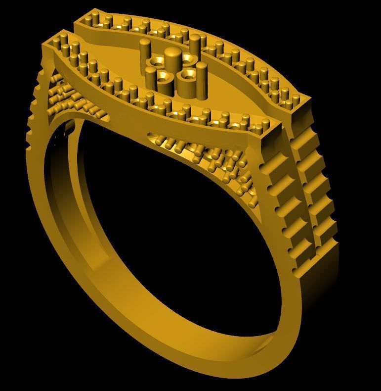 Diamond Ring for Women 3D print model_1
