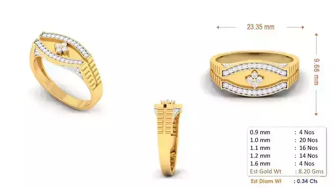 Diamond Ring for Women 3D print model