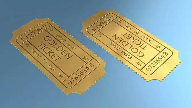 Golden Event Ticket