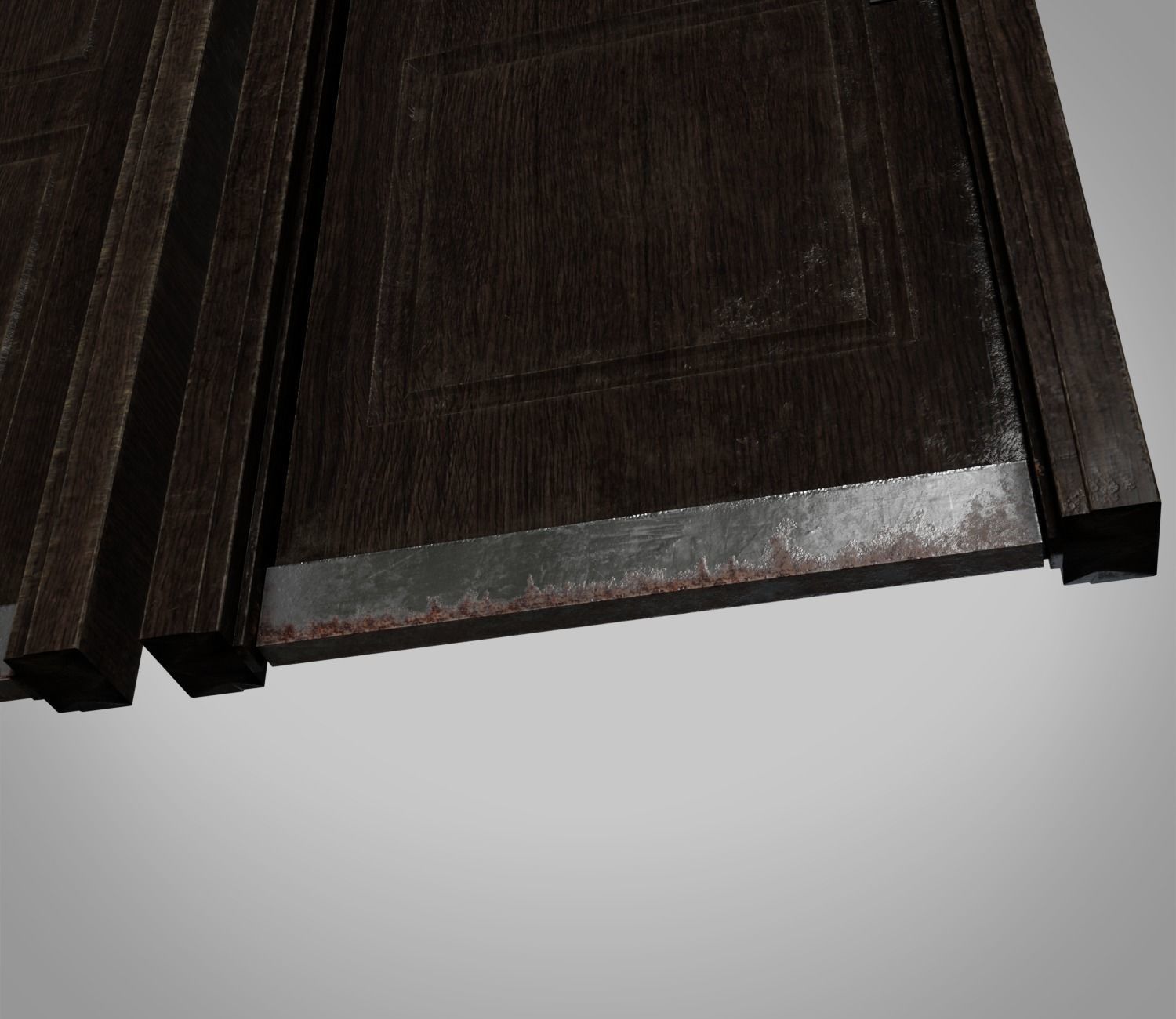 Bathroom door Low-poly 3D model_5