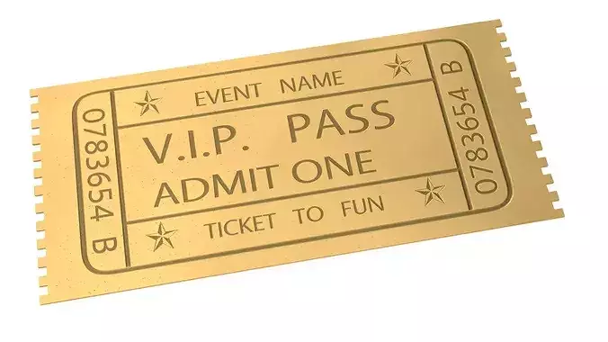 Event Admission Golden Ticket