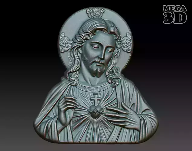 Jesus Portrait basrelief 18 240604