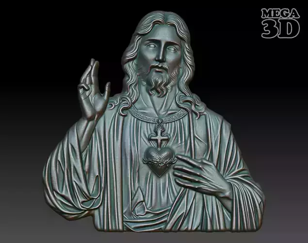 Jesus Portrait basrelief 17 240604