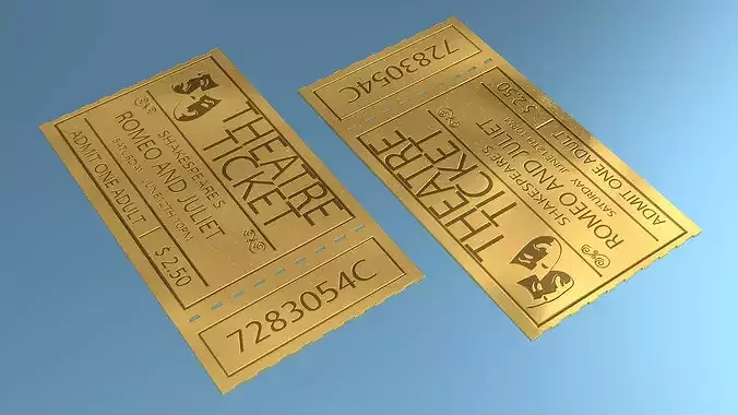 Vintage Golden Theatre Ticket