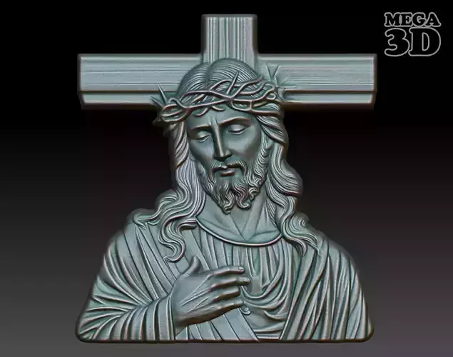 Jesus Portrait basrelief 16 240604