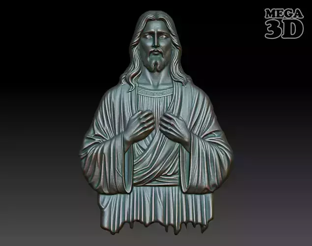 Jesus Portrait basrelief 13 240604