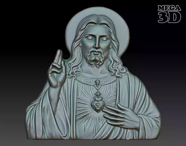 Jesus Portrait basrelief 12 240604