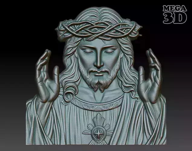 Jesus Portrait basrelief 11 240604