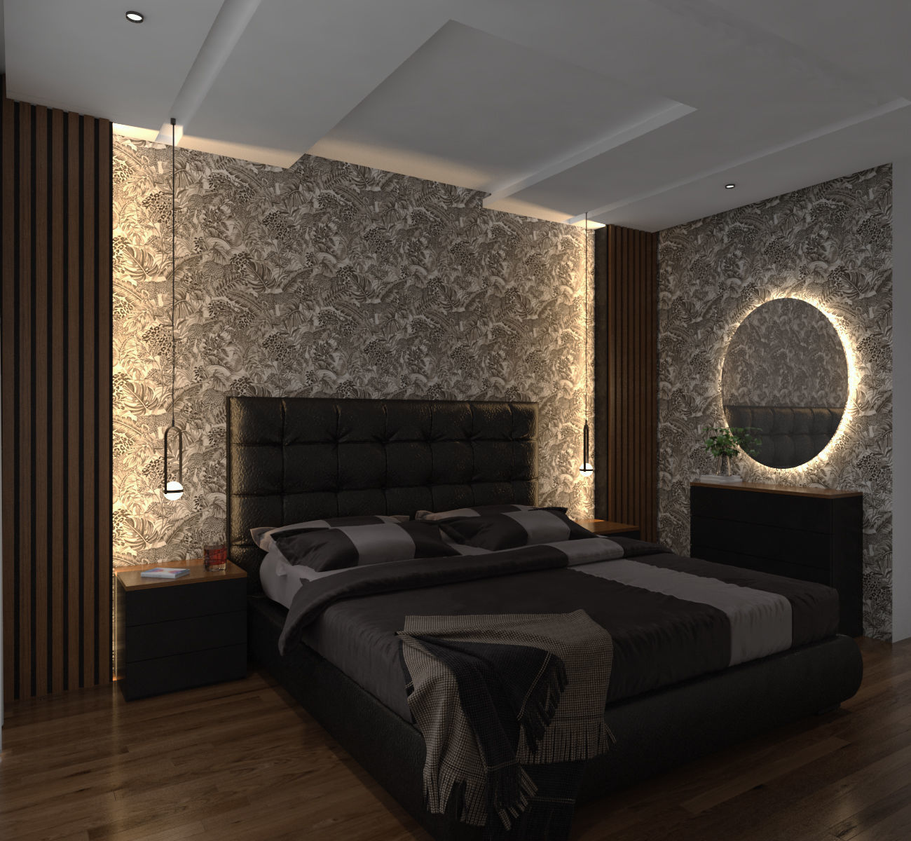 Bedroom interior scene 3D model 3D model_2