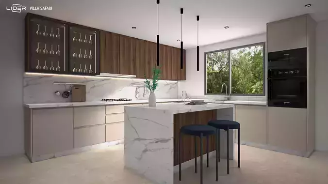 Kitchen Modern Advanced Modeling scene 3D model 3D model