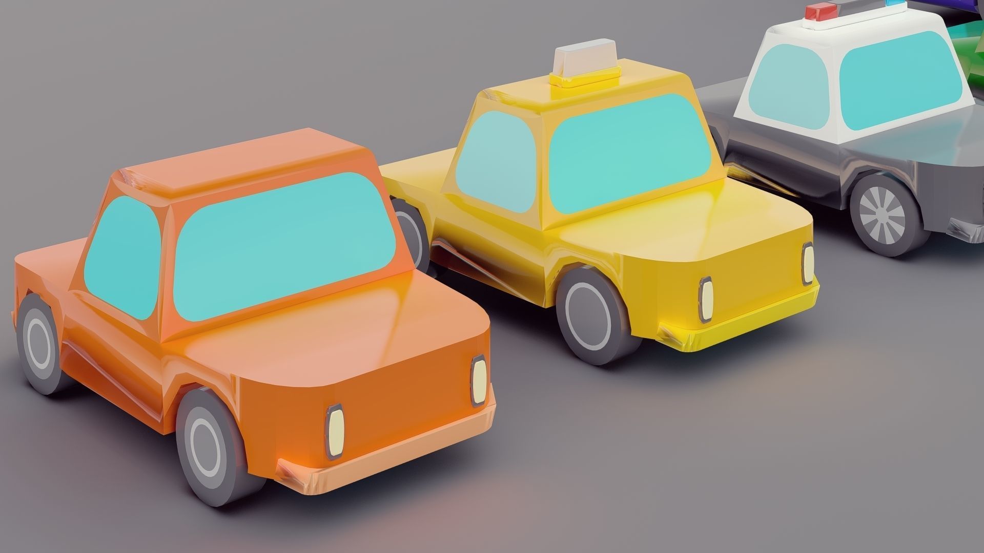 Lowpoly Vehicles 3D model_14