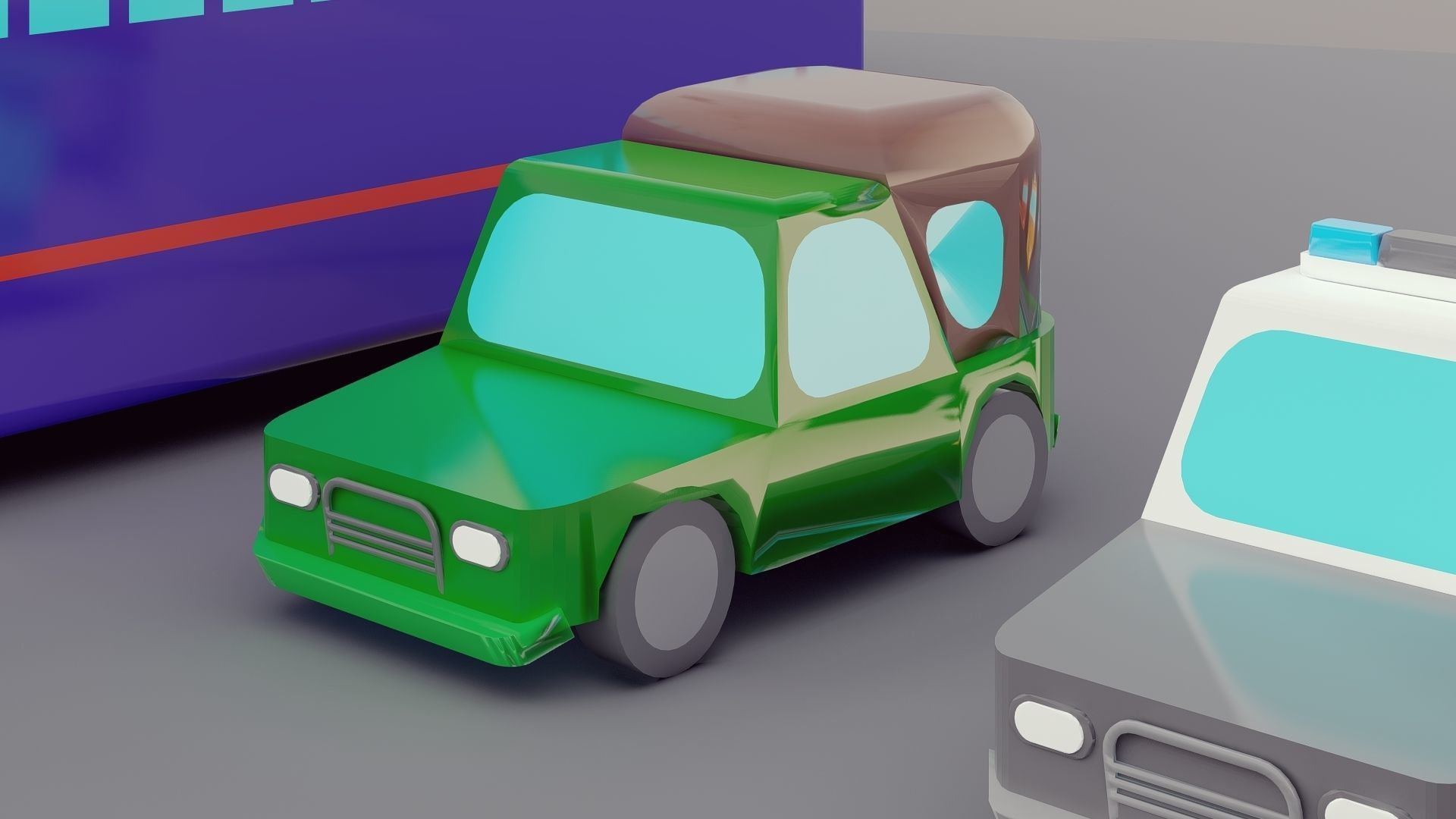 Lowpoly Vehicles 3D model_20