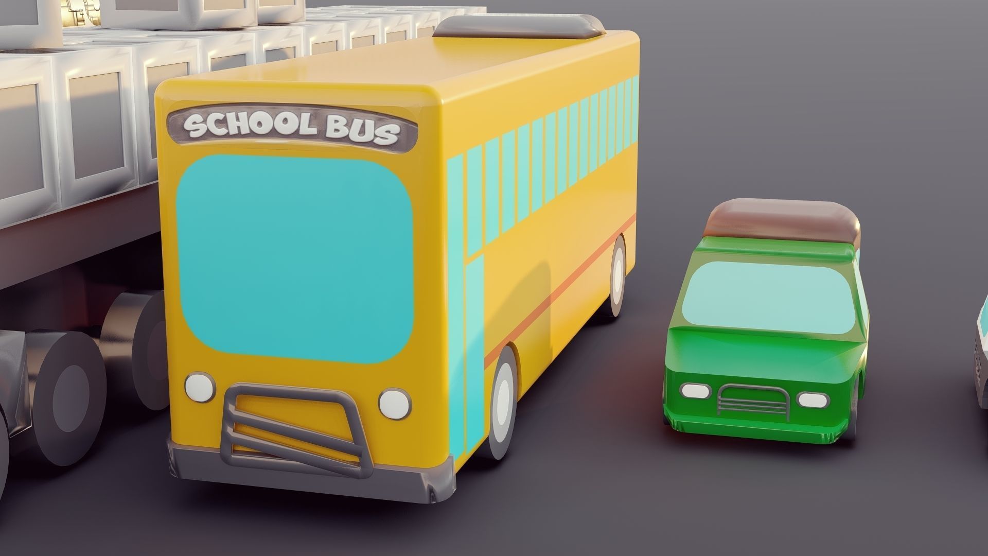 Lowpoly Vehicles 3D model_6