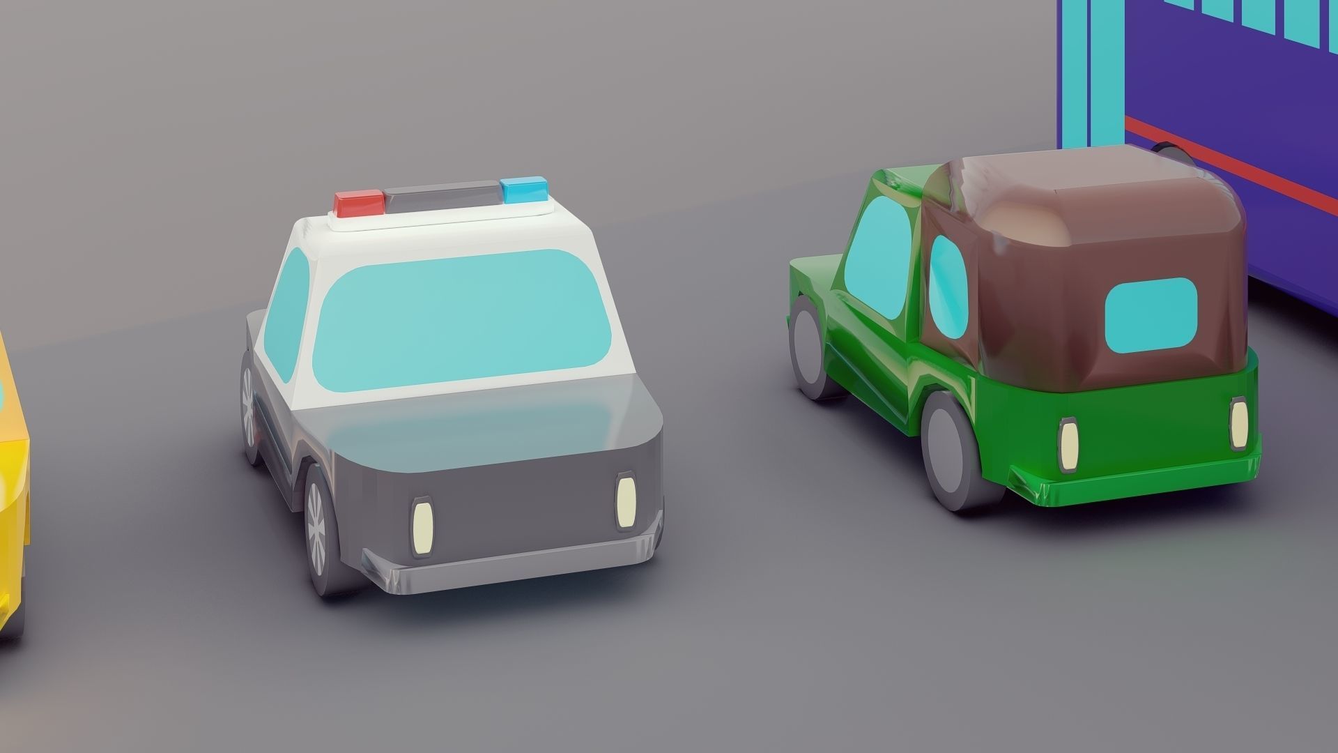 Lowpoly Vehicles 3D model_19