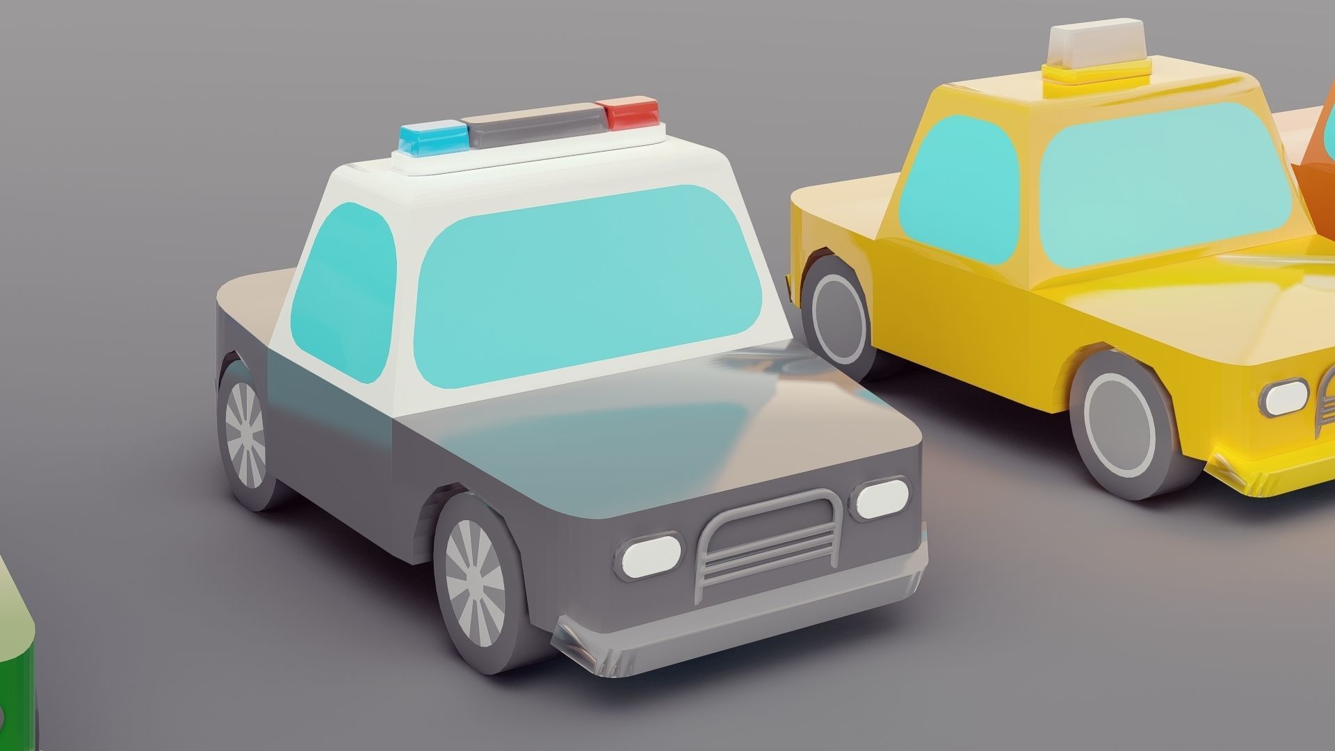 Lowpoly Vehicles 3D model_13