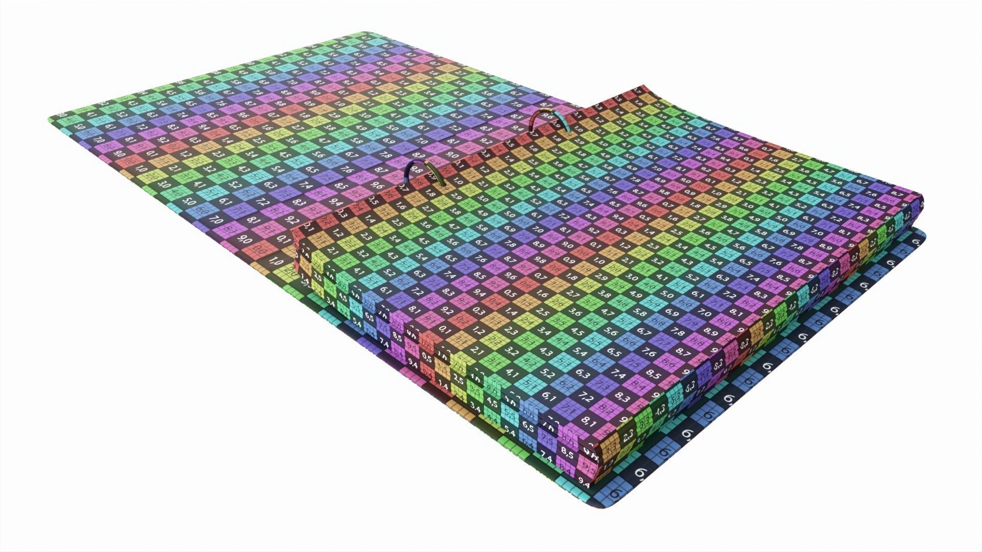 Office document binder mockup 02 open 3D model_8