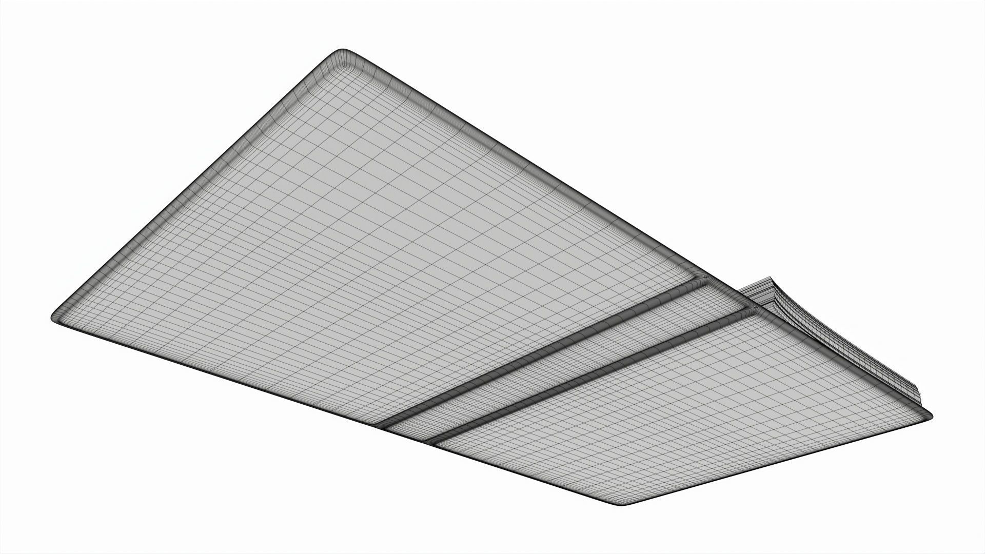 Office document binder mockup 02 open 3D model_7