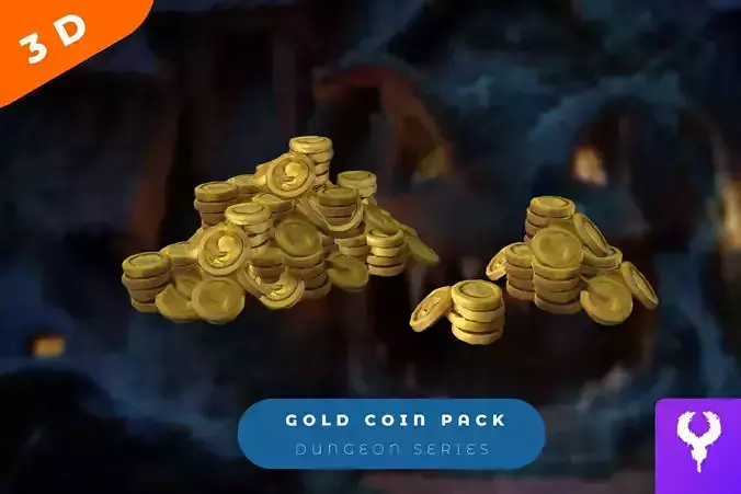 Cartoon Gold Coin Pack