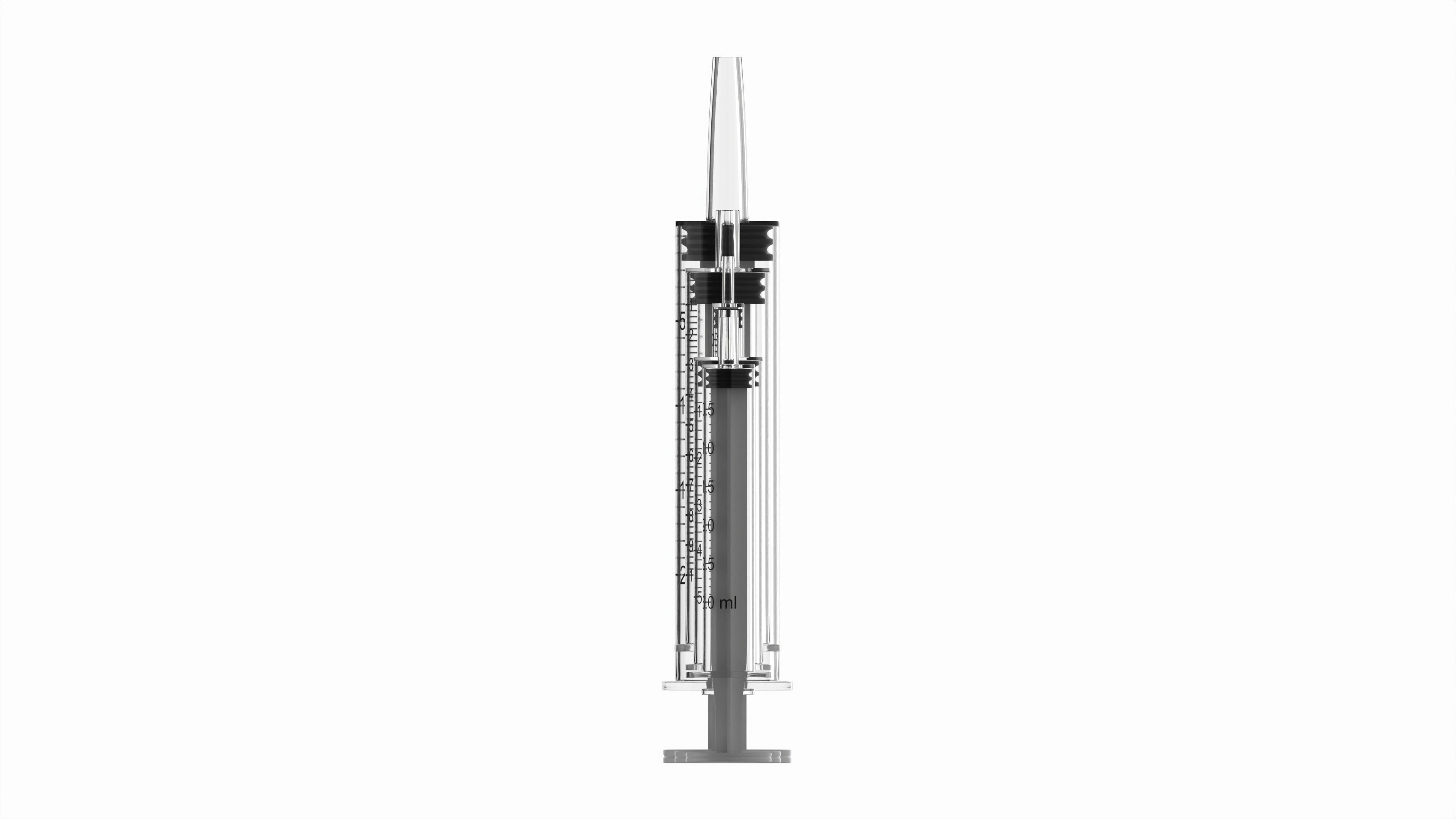 Plastic Syringes 1ml  3ml  5ml  10ml  20ml 3D model_4