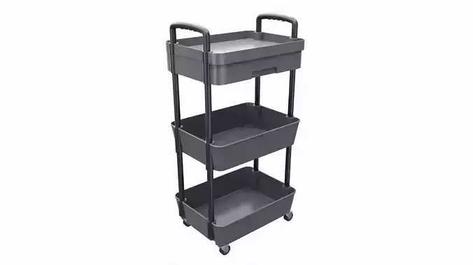 Rolling Utility Cart with Drawer 3-Tier
