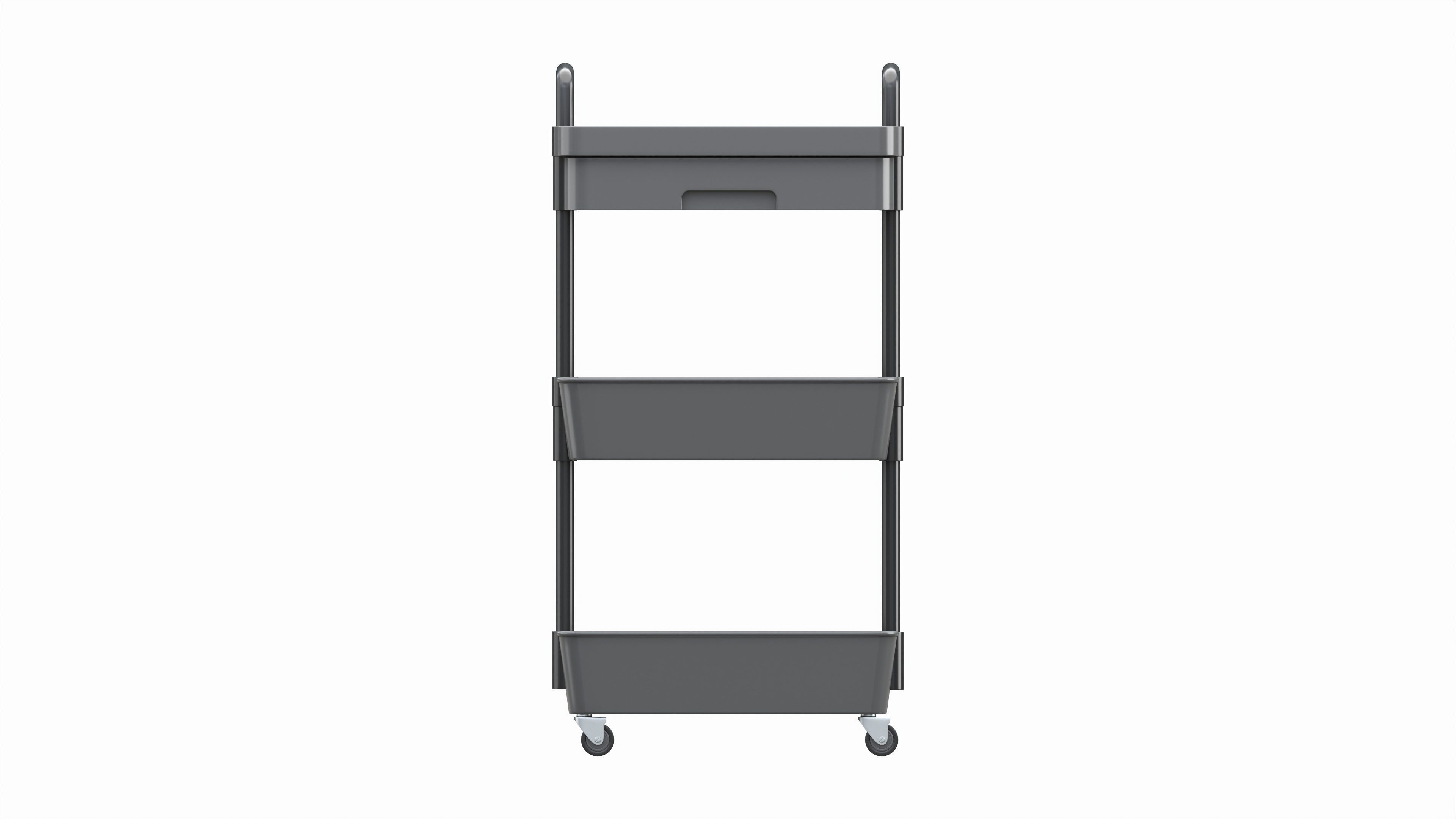 Rolling Utility Cart with Drawer 3-Tier 3D model_5