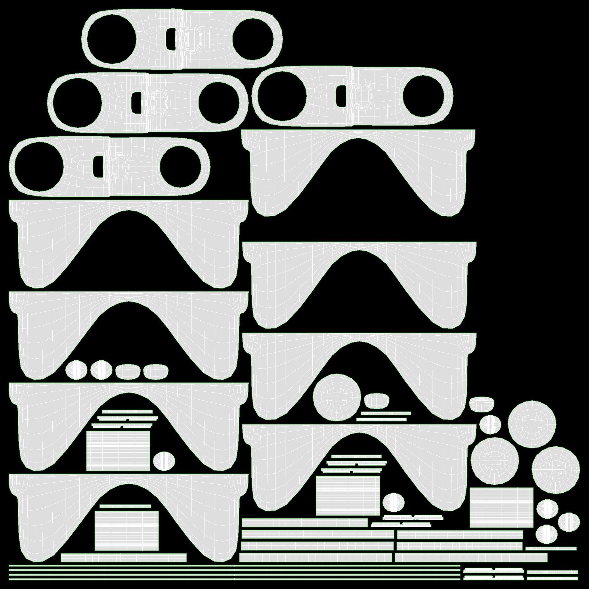 Rolling Utility Cart with Drawer 3-Tier 3D model_10