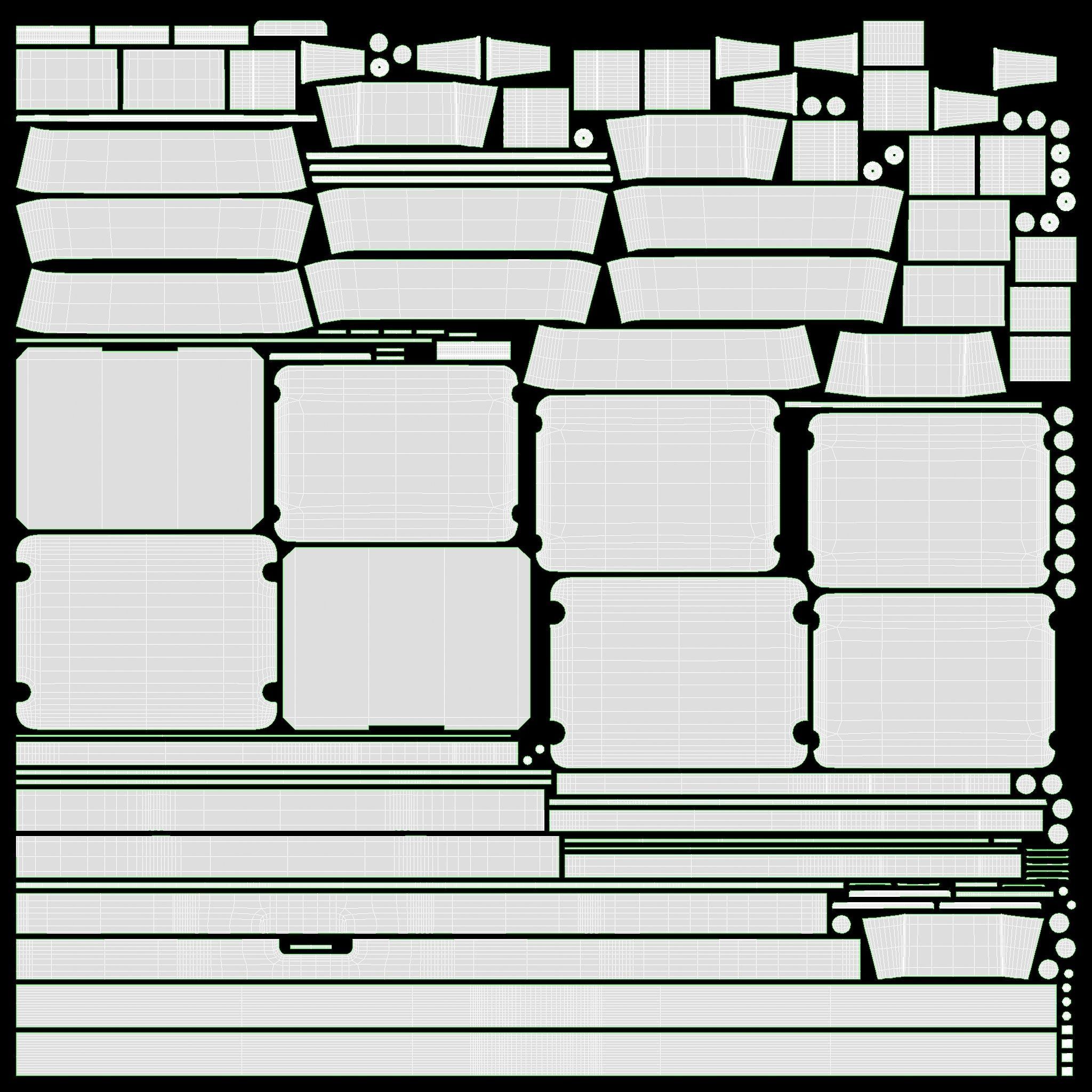 Rolling Utility Cart with Drawer 3-Tier 3D model_11