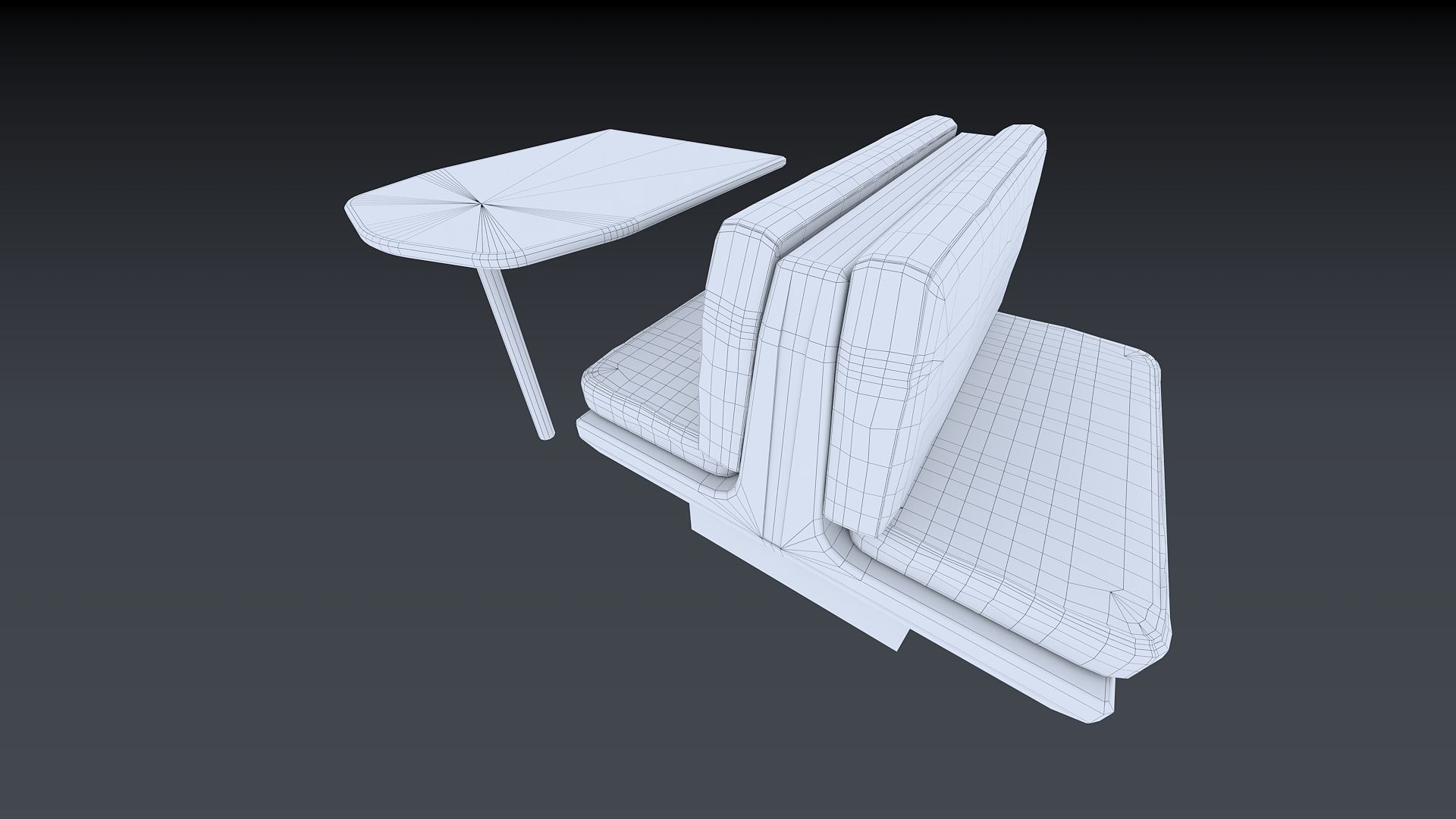 Amtrak Amfleet I Cafe Car  Low-poly 3D model_40