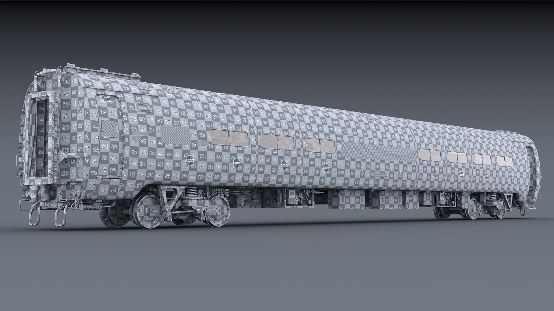 Amtrak Amfleet I Cafe Car  Low-poly 3D model_44