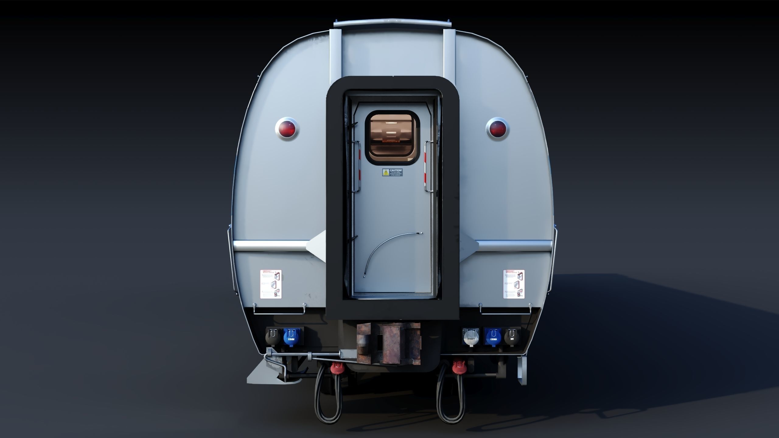 Amtrak Amfleet I Cafe Car  Low-poly 3D model_6