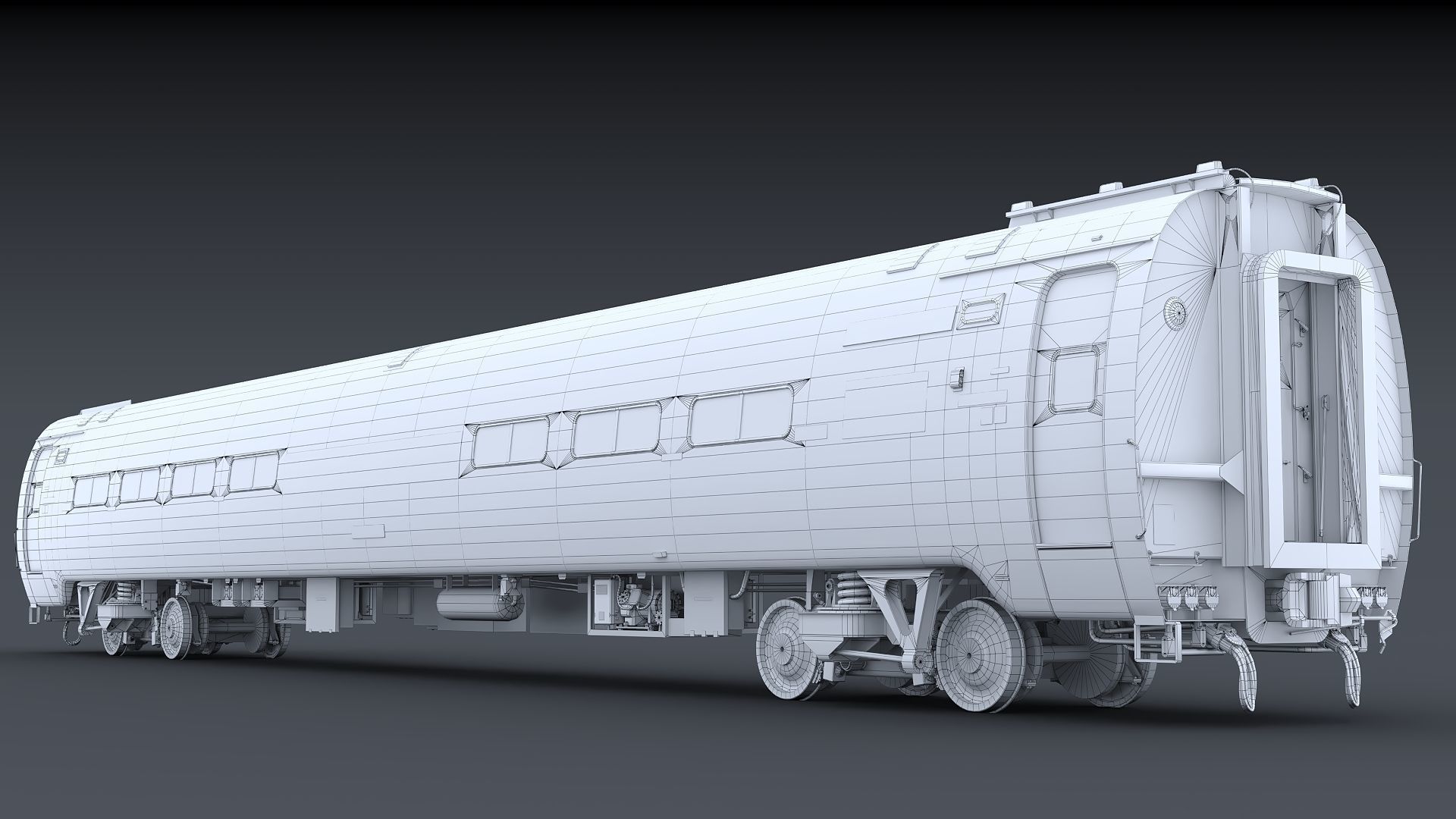 Amtrak Amfleet I Cafe Car  Low-poly 3D model_38