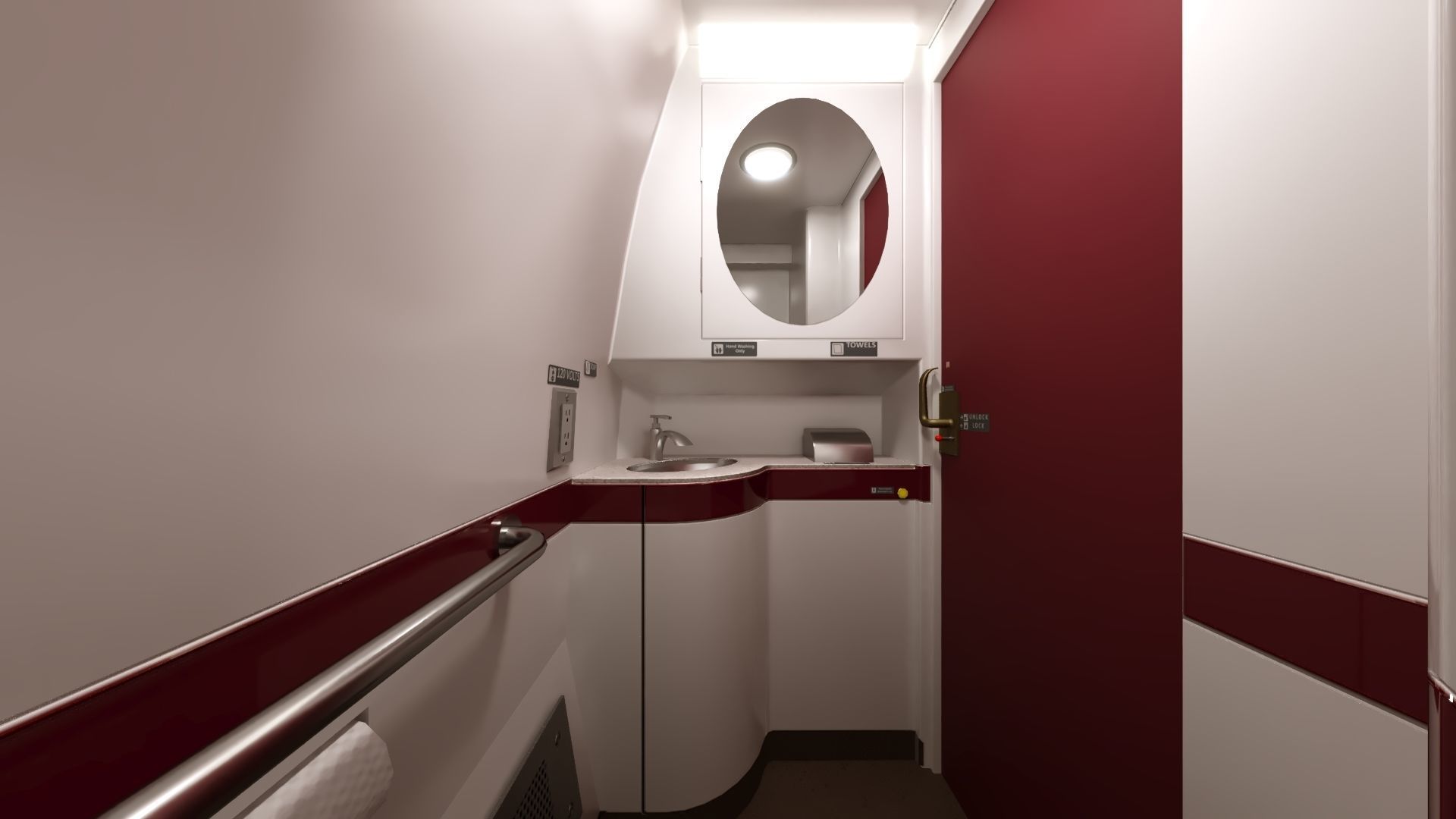 Amtrak Amfleet I Cafe Car  Low-poly 3D model_27