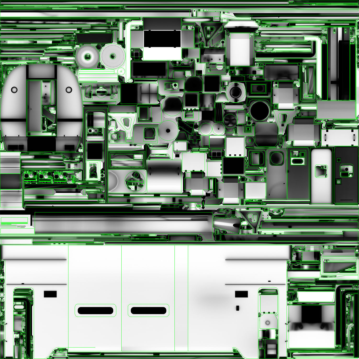 Amtrak Amfleet I Cafe Car  Low-poly 3D model_54