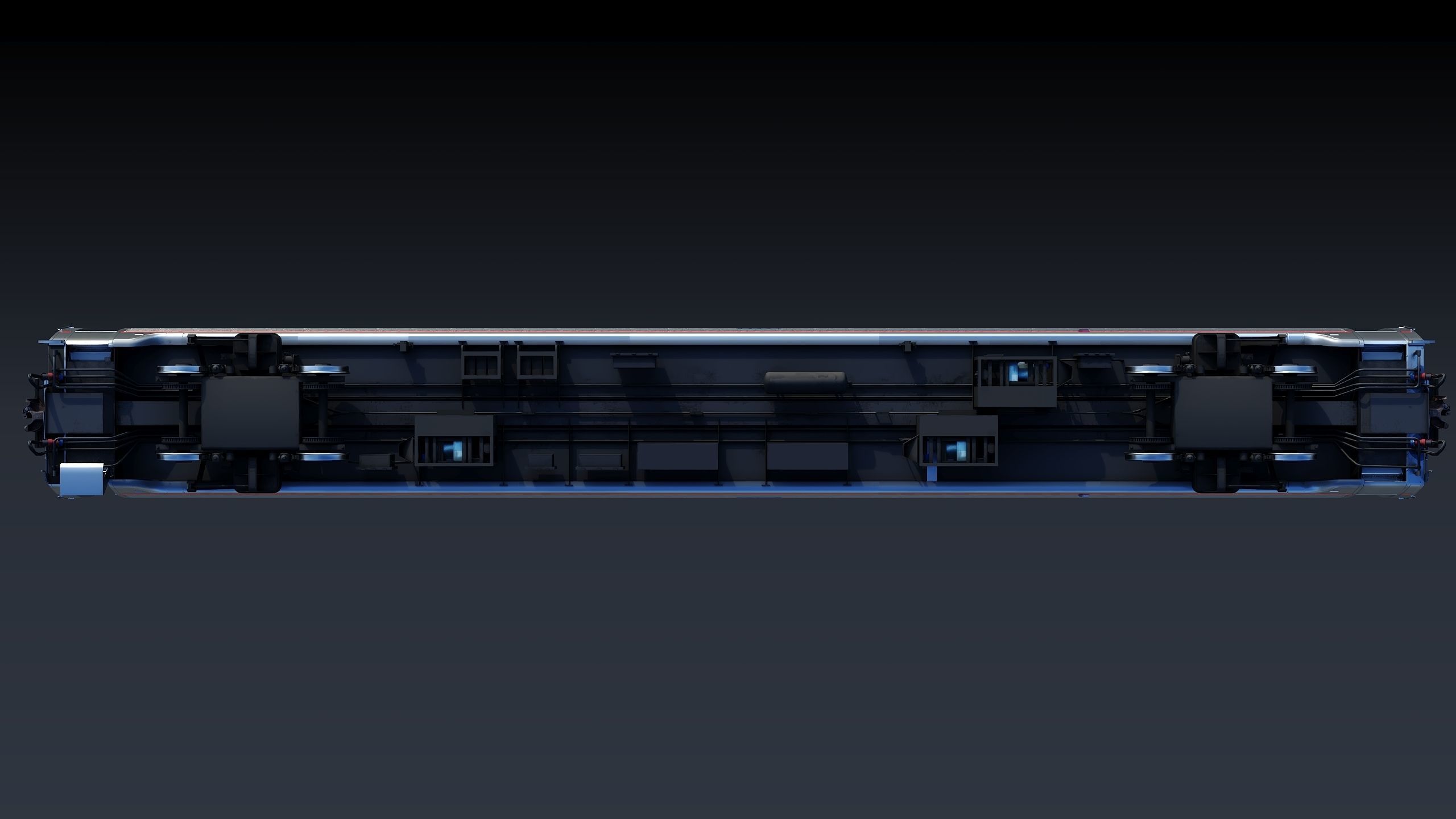 Amtrak Amfleet I Cafe Car  Low-poly 3D model_14