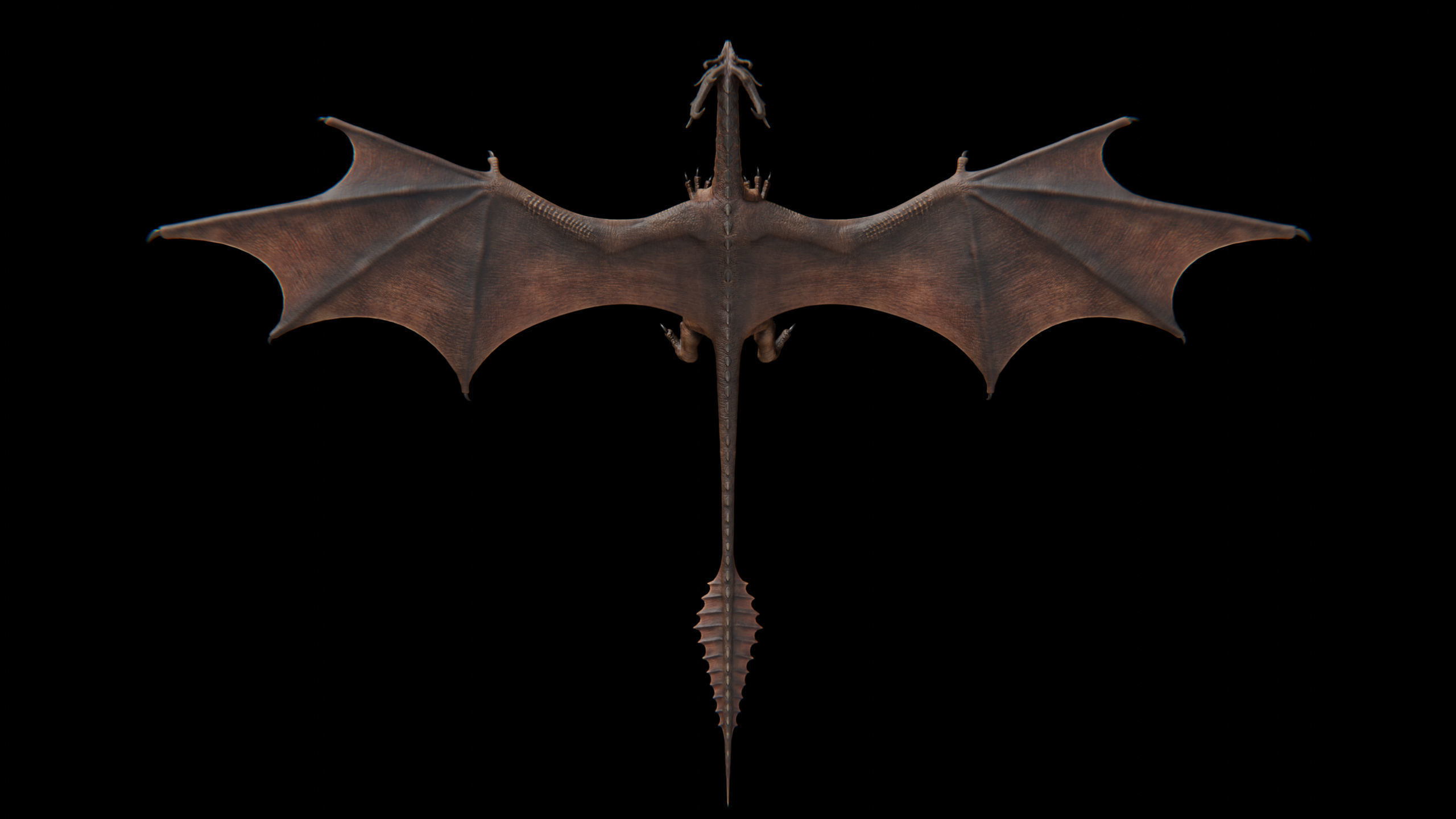 Hellfire Dragon Low-poly 3D model_50