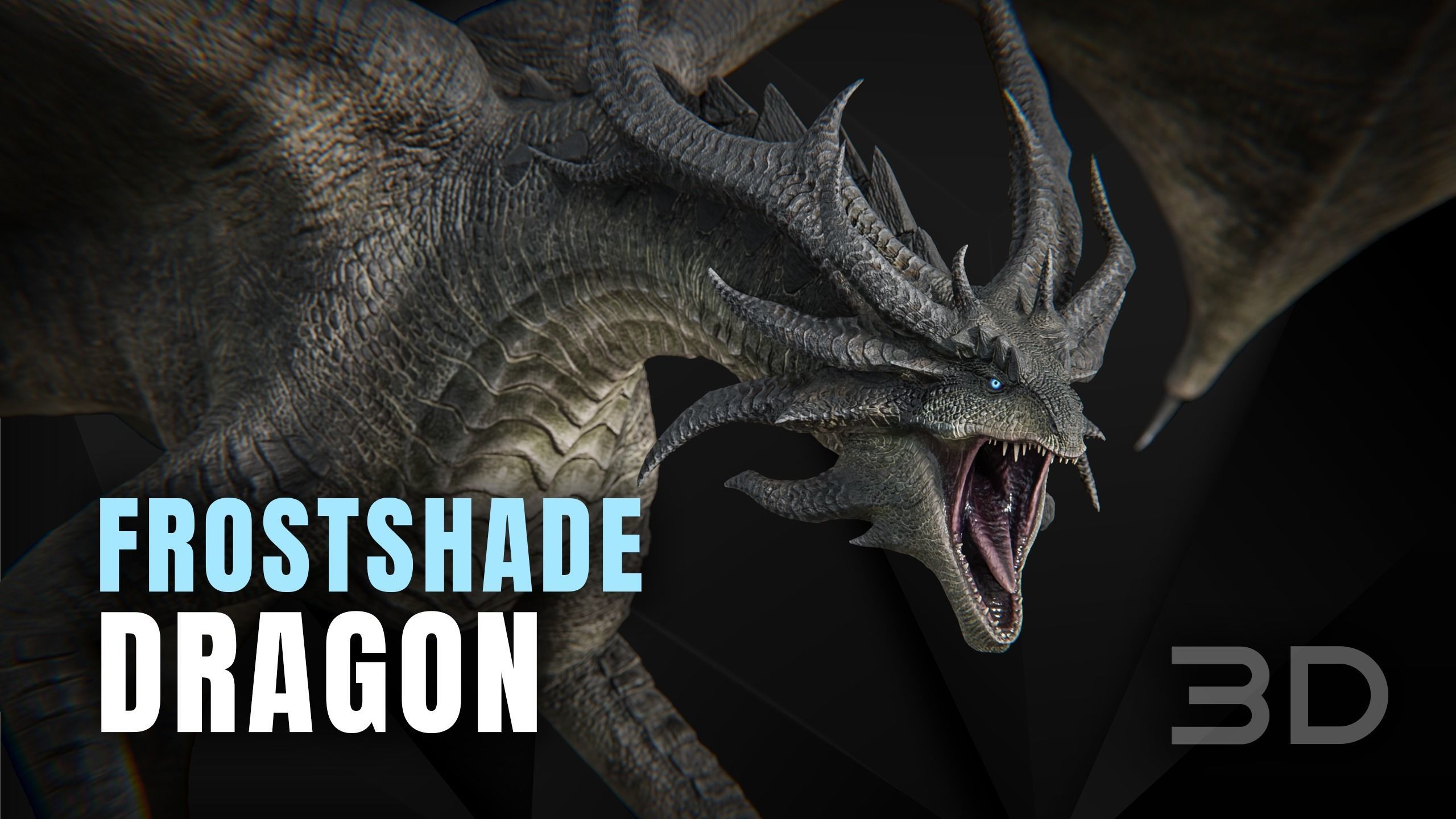 Hellfire Dragon Low-poly 3D model_4