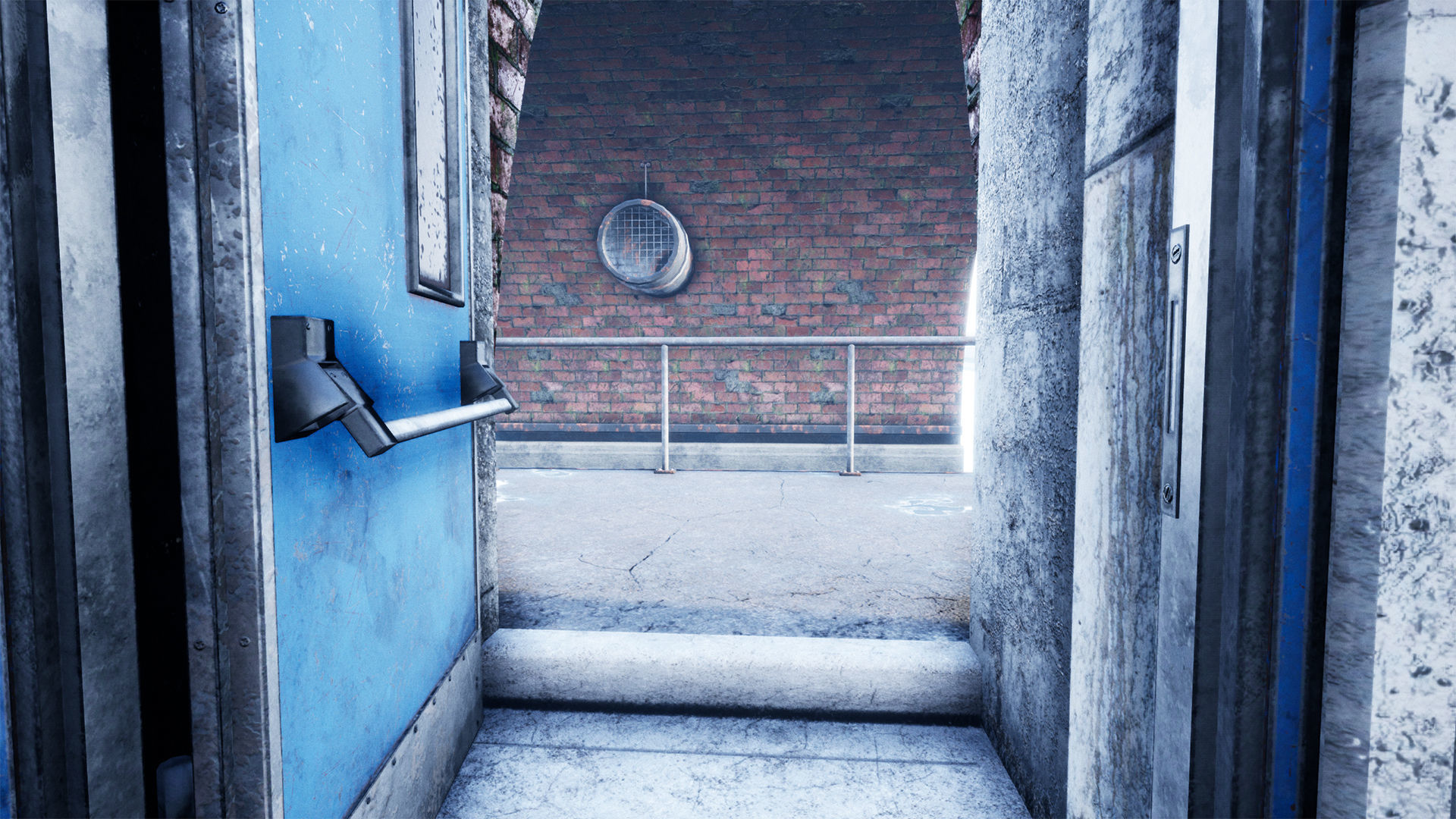 Bridge and Modular Road Tunnel set Low-poly 3D model_18