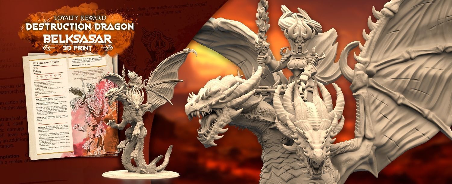 Destruction Dragon 3D print model_10