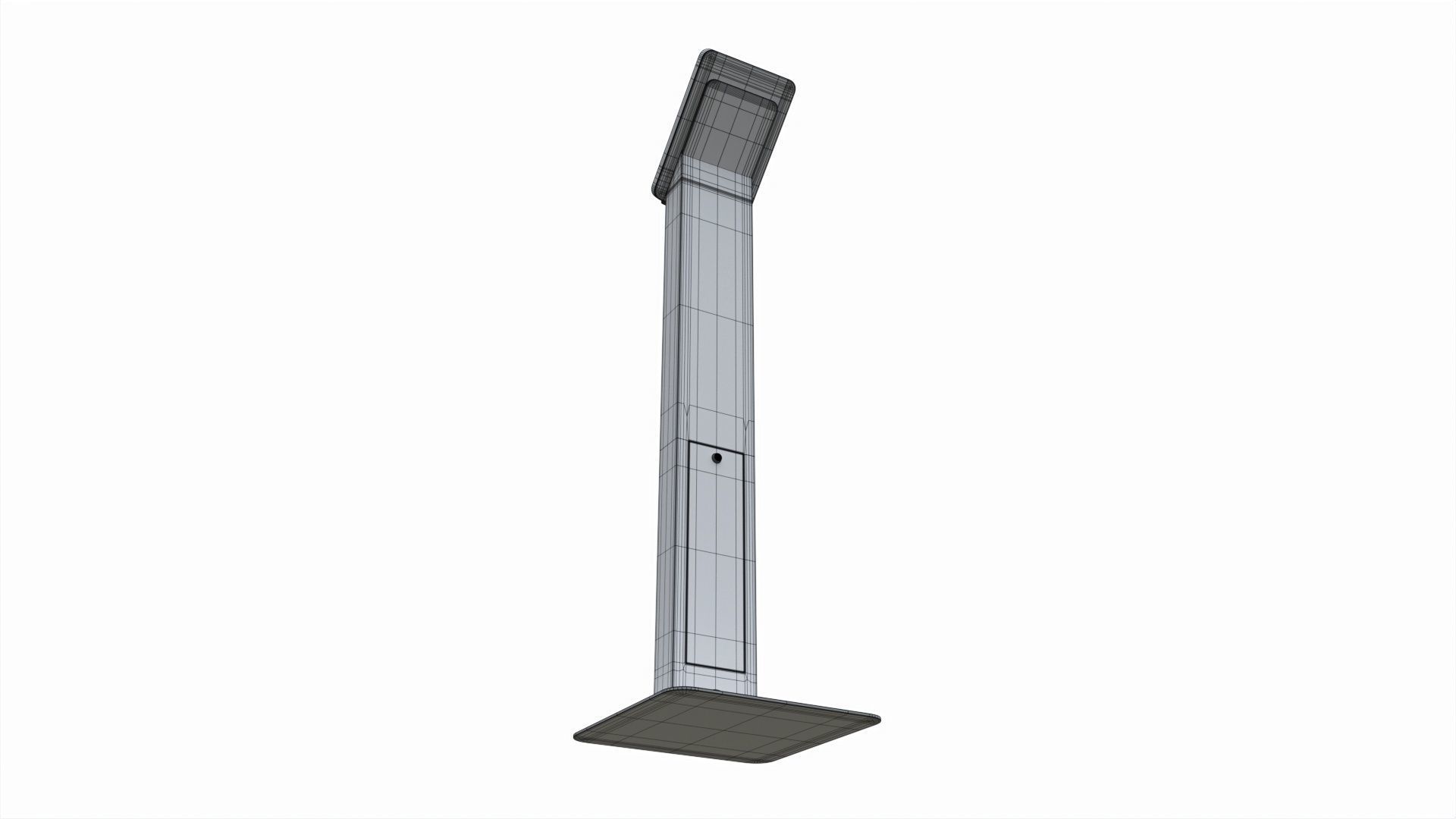 Store exhibition customer freestanding info tablet holder 3D model_7